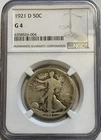 1921-D Walking Liberty Half Dollar 50C - NGC G04