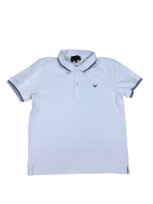Emporio Armani Boys Polo Shirt White - Size 10A / 142cm