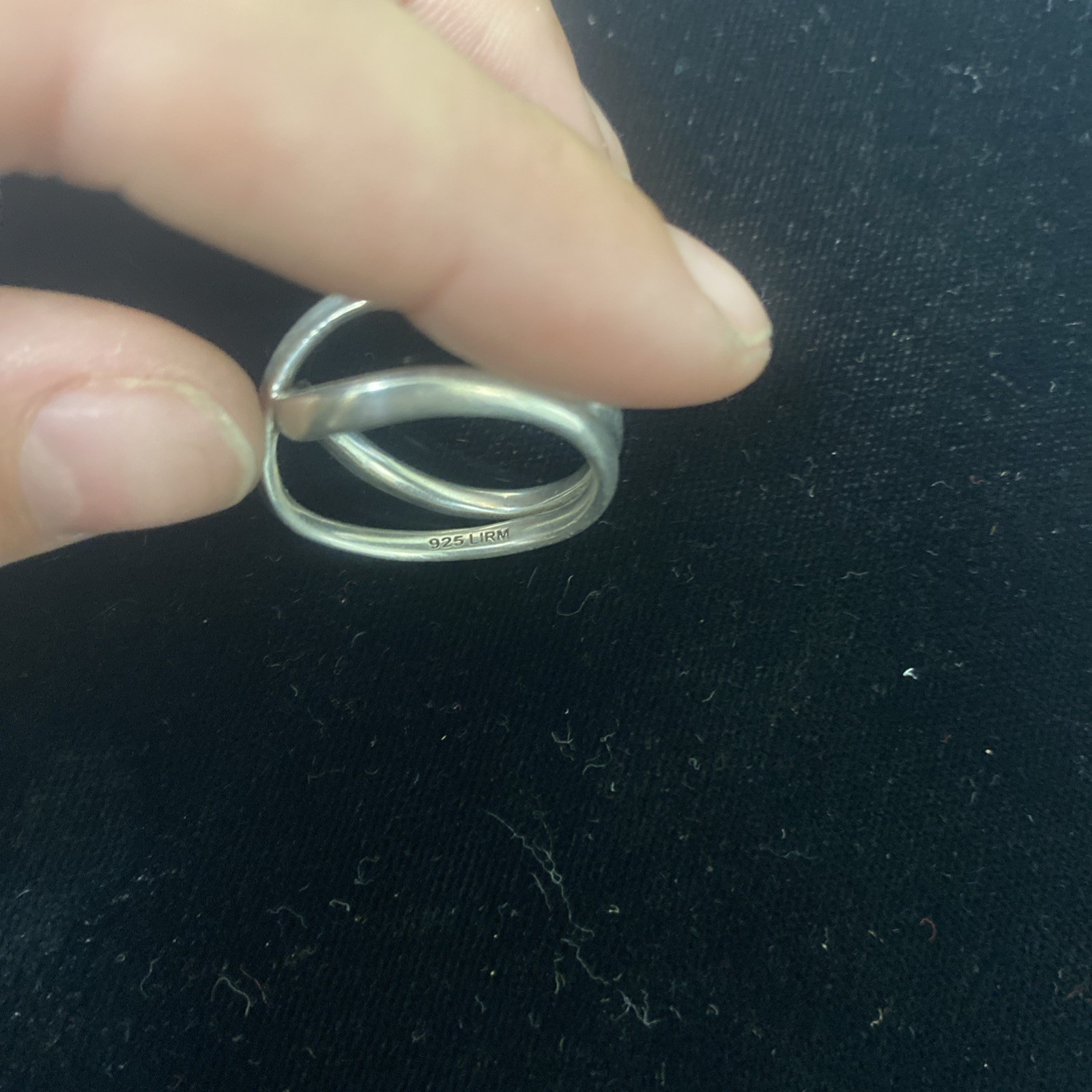 Italian Designer Signed Infinity Ring Signed LIRM… - image 3