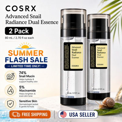 COSRX Snail Mucin 74% Niacinamide 5% Dual Essence 80ml x2 Anti-Aging K-Beauty