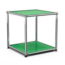 Classic Style Compact Nightstand Open Shelf End Side Table Bedside Table Metal