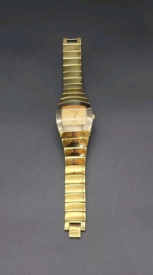 OMAX Crystal Watch Gold Tone Ceramic Coated WaterProof Rich Look -New Battery