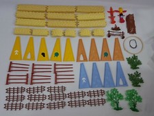 Cowboys Indians Fort Teepee Timpo Toys Vintage Plastic Farm Animal Figure Lot