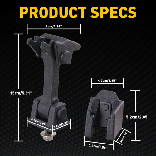 2pcs Front Locking Latch Catch Hood Hood Kit Lock for Jeep JK Wrangler 2007-2018 - Foto 8 di 10