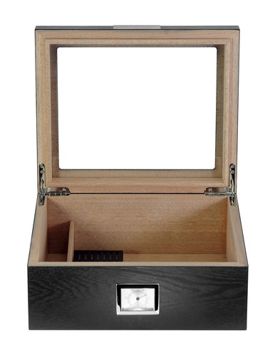 Hand Made 30+ Count Cigar Humidor Box Cabinet Veneer Humidifier Hygrometer 25 - Picture 5 of 8