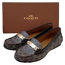Coach Olive Loafer Signature Embossed Canvas Flat Size 7B  display picture 2