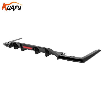 Shark Fin Rear Diffuser Gloss Black W/ Led Light Fits 2021-2023 Hyundai Elantra