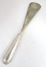 Vintage Shoe Horn WE Monogram Handle Sterling Silver Length 7 1/4"