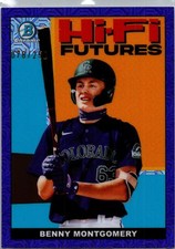 2022 Bowman #HIFI-2 Benny Montgomery Hi-Fi Futures Mojo Purple Refractor #/250