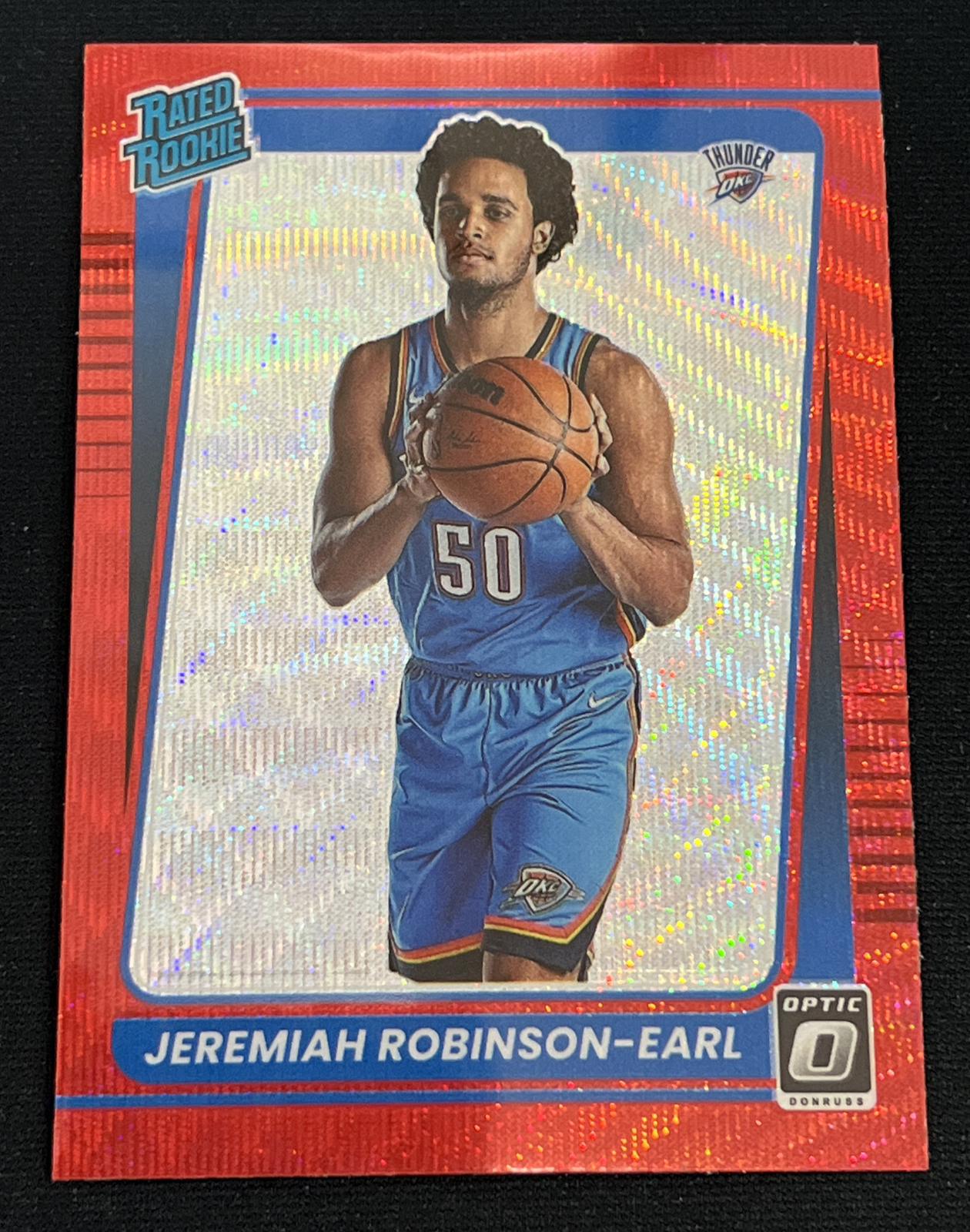 2021-22 Panini Donruss Optic Jeremiah Robinson-Earl #170 Rated Rookie Red Wave