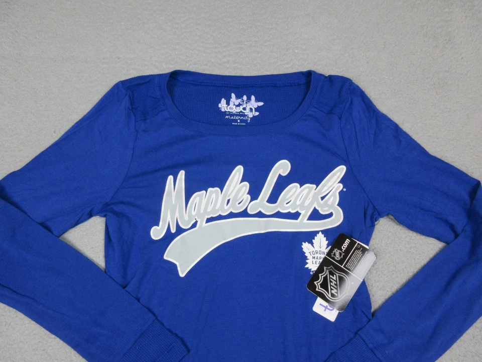 Toronto Maple Leafs Shirt Womens Small Blue Logo Maternity NHL Hockey - Image 3 of 4