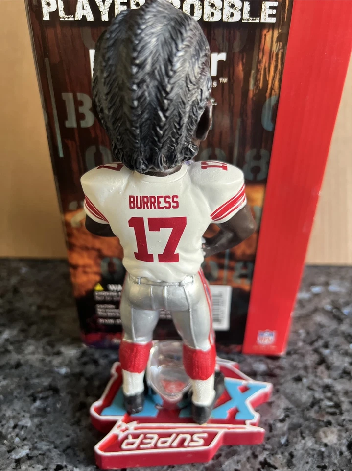 2008 Plaxico Burress 纽约巨人队超级碗 XLII 冠军摇头公仔 全新带盒 — 第 3/4 张图片