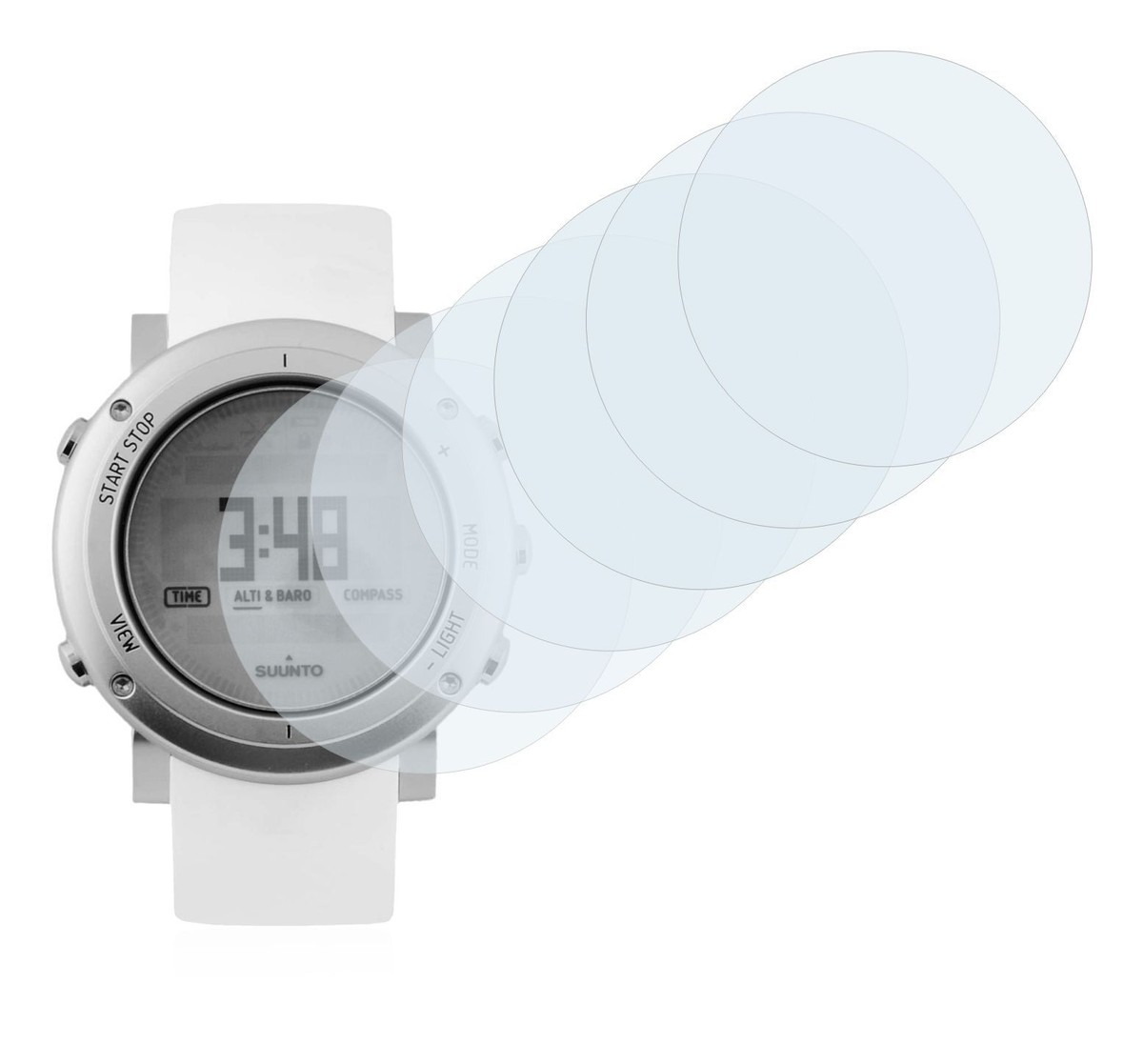 Suunto Core Alu Pure White Watch, 6x Transparent ULTRA Clear