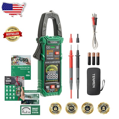 Compact Green Digital Clamp Meter   AC/DC Current, Voltage & Inrush Measurement