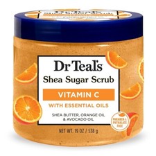 Dr Teal s Shea Sugar Body Scrub Citrus with Essential Oils Vitamin C 19 oz