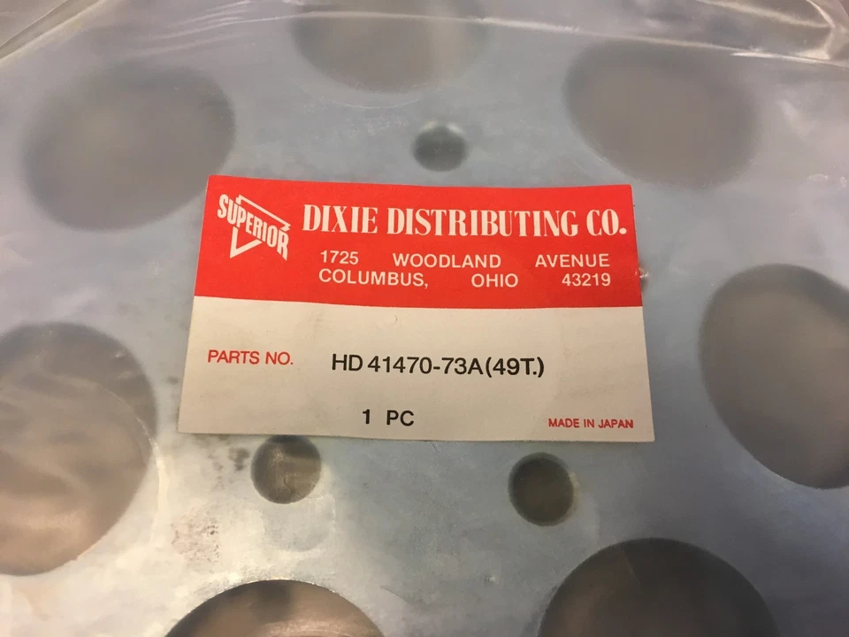 Cabezal de pala Harley Davidson NORS FL FX 49 dientes piñón trasero 1973-1984 41470-73A Foto 3 de 4