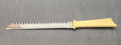 Vintage Quikut Quikkle Double Sided Knife Serrated Stainless Steel Carving Bread