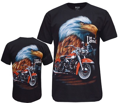 Neu Eagle Biker Indianer Indianer Motorrad Motorrad T-Shirt M - XL
