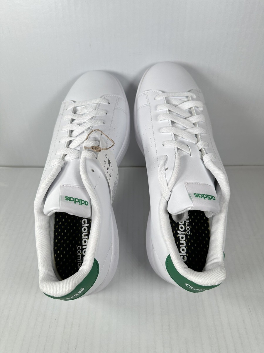 NEW Adidas Advantage White Green Mens Athletic Low Top Shoes Size 10 GZ5300 Shoes - Advantage Shoes - White | adidas Oman main image 2