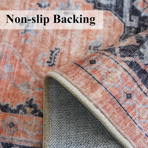 Soft and Durable 2'6''x12'' Runner Rug - Machine Washable Non-Slip Carpet - Picture 6 of 8