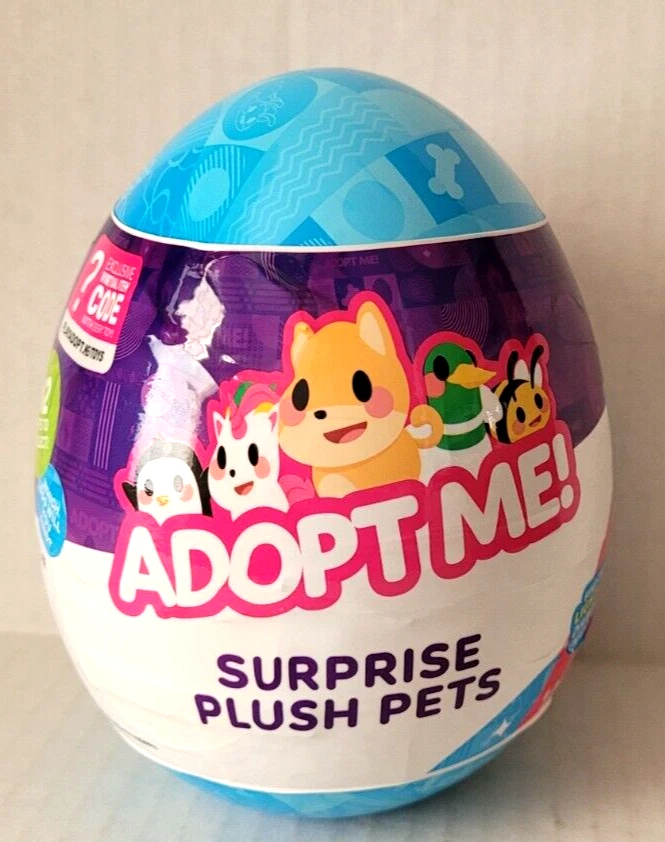 2023 ADOPT ME! Surprise Egg Plush Pets *1 Mystery Stuffed Animal & Code 