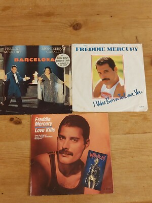 FREDDIE MERCURY   SINGLES X 3 IN  GOOD CONDITION