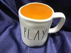 RAE DUNN ‘PLAY’ orange inside JUMBO 18 oz MUG never used! NEW — photo 1