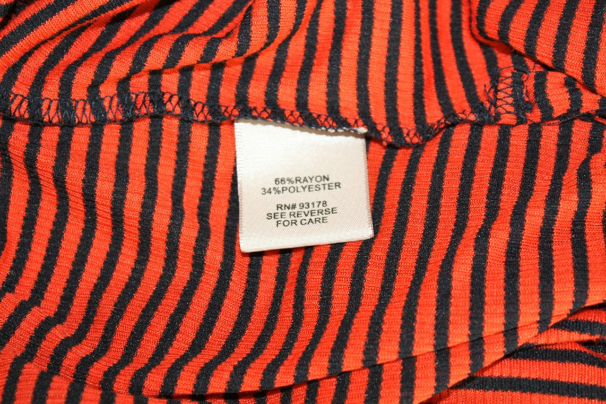 Débardeur Rayé PHILOSOPHY - Taille S Junior - Orange Et Bleu Marine - 66% Rayon, 34% Polyester - Neuf Avec étiquette