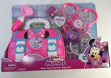 Disney Junior Minnie Mouse Bow Care Doctor Bag Set 6 Pieces NEW Free Shipping