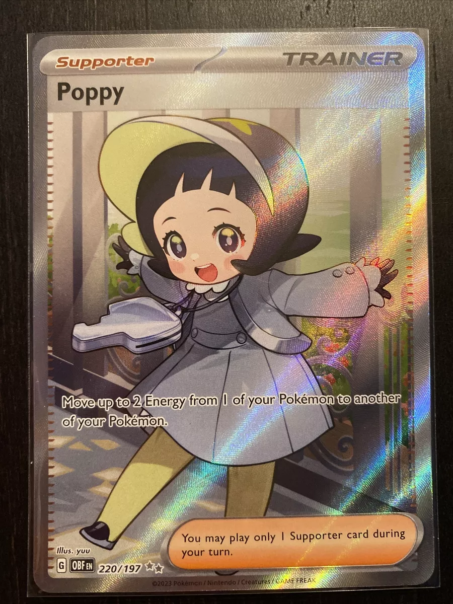 Poppy Full Art pull in Pokemon Obsidian Flames! I really love the