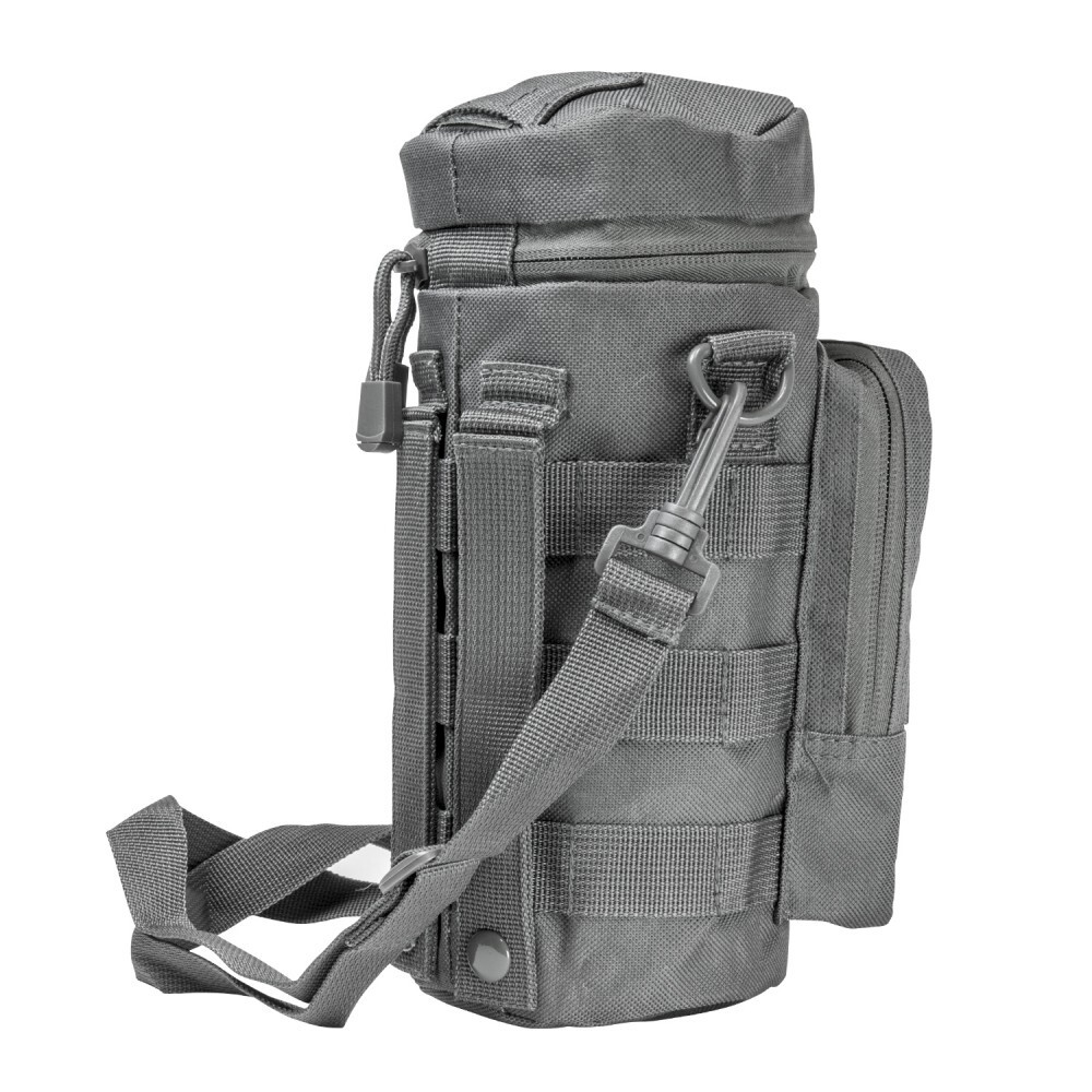 Water Bottle Pouch Holder Tactical MOLLE Hydration Carrier Bag w/ Shoulder Strap