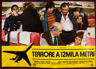 MAYDAY AT 40,000 FEET MOVIE POSTER ITALIAN 1976 RAY MILLAND DAVID JANSSEN