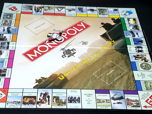 Monopoly Edición del Ejército de los Estados Unidos 2002 - Faltan dos piezas en excelente estado - Imagen 10 de 23
