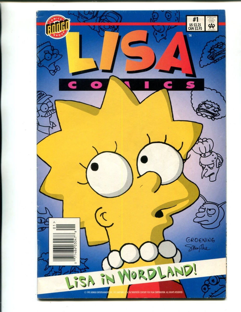 LISA COMICS 1 VG NEWSSTAND BONGO COMICS 1995! IN WONDERLAND