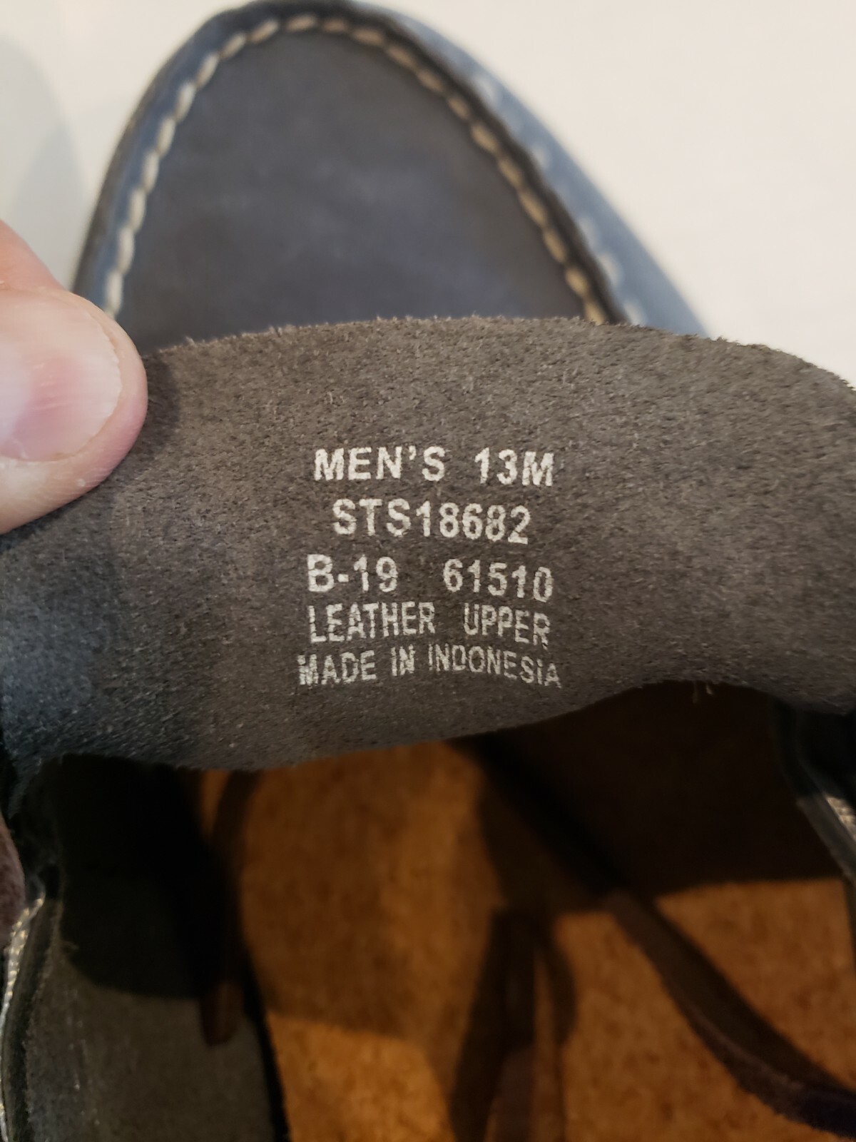 Sperry Men's Boat Shoes Cork Insoles STS18682 Loafers Blue Suede Size