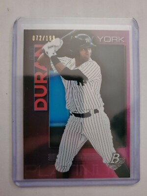 Ezequiel Duran 2020 Bowman Platinum Top Prospect Pink Parallel 72/199 NY Yankees
