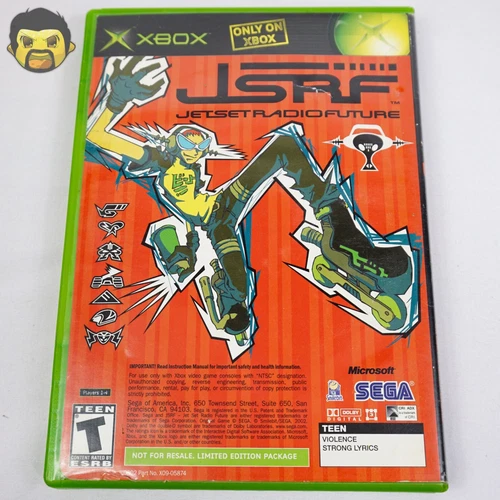 JSRF Jet Set Radio Future & Sega GT 2002 Original Microsoft Xbox CIB Complete G