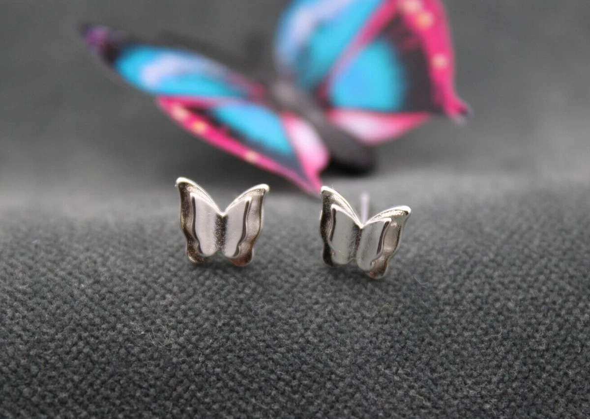 Orecchini A Cerchio Con Farfalla In Argento 925 E Zirconi: Gioielli Ipoallergenici Per Donna E Ragazza, INFINIONLY - 5