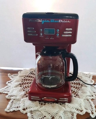 Nostalgia Electrics Retro Series 12 Cup Coffee Maker Red Model RCOF12RR Tested