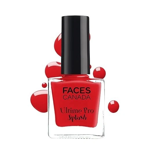 FACES CANADA Ultime Pro Splash Nail Polish - Hot Paprika 63 (8ml) | Rapid Dry...