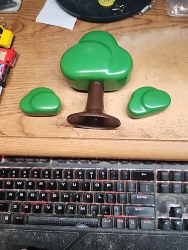 Vtg. 1990 Playmobil 123 1-2-3 Green Tree w/ 2 Bushes Yard Scenery Plant, Geobra