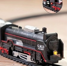 Electric Train Classic Style Red Passenger Set for Kids Christmas Train Toys