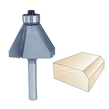 Whiteside 30 deg. Edge Bevel Bit, 1/4 in. SH x 7/8 in. CL x 3/4 in. CH