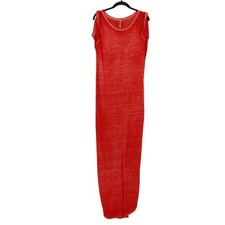 FP We The Free Maxi Dress Women M Red Cold Shoulder Coastal Resort Beach Boho