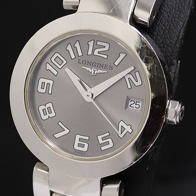 Longines QZ silbernes Zifferblatt L5.175.4 EFC Damenuhr Edelstahl