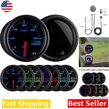 Diesel Fuel Pressure Gauge Kit 30 Psi Tinted 7 Color 52mm Electronic Sensor