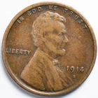 1914-S Lincoln Wheat Penny Cent San Francisco Mint Fine (F)