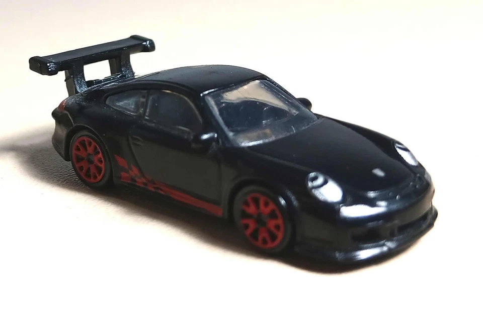 Vitrinenmodell: Modellauto Eisenbahn Spur TT M 1:120 PORSCHE 911 GT3 schwarz - Bild 2 von 2