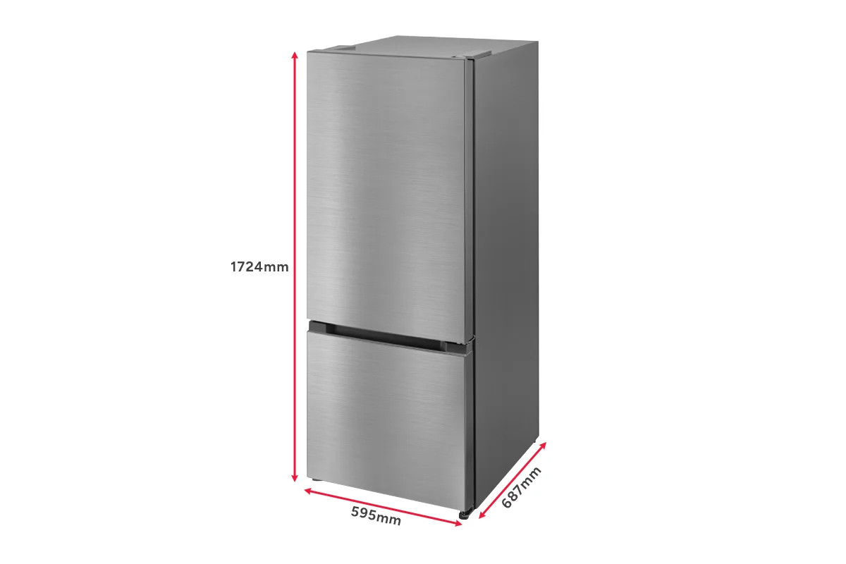 Kogan 325L Bottom Mount Fridge (Stainless Steel) — image 3