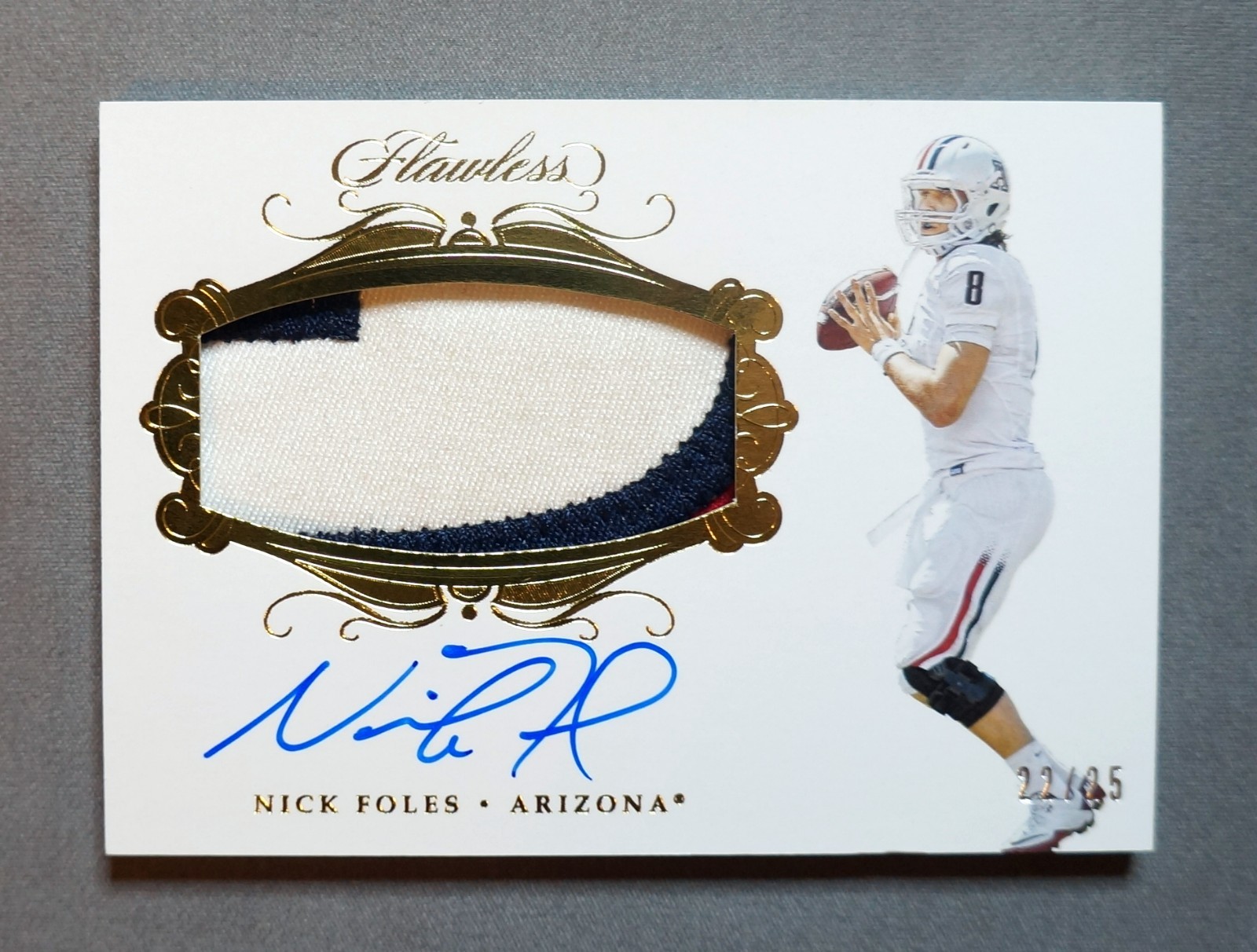 Nick Foles 2025 National Treasures Collegiate GAME-USED Patch On-Card AUTO /25